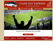 Tablet Screenshot of gamedayexpress.com